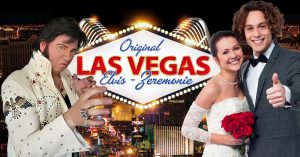 Heiraten mit Elvis im Las-Vegas-Stil – freie Trauung oder Gelübdeerneuerung vor Ort in Deutschland, Österreich und der Schweiz. Mit Livegesang, Zeremonie und Vegas-Show von King Eddy.