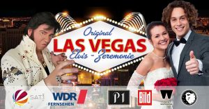 Heiraten mit Elvis im Las-Vegas-Stil – freie Trauung oder Gelübdeerneuerung vor Ort in Deutschland, Österreich und der Schweiz. Mit Livegesang, Zeremonie und Vegas-Show von King Eddy.